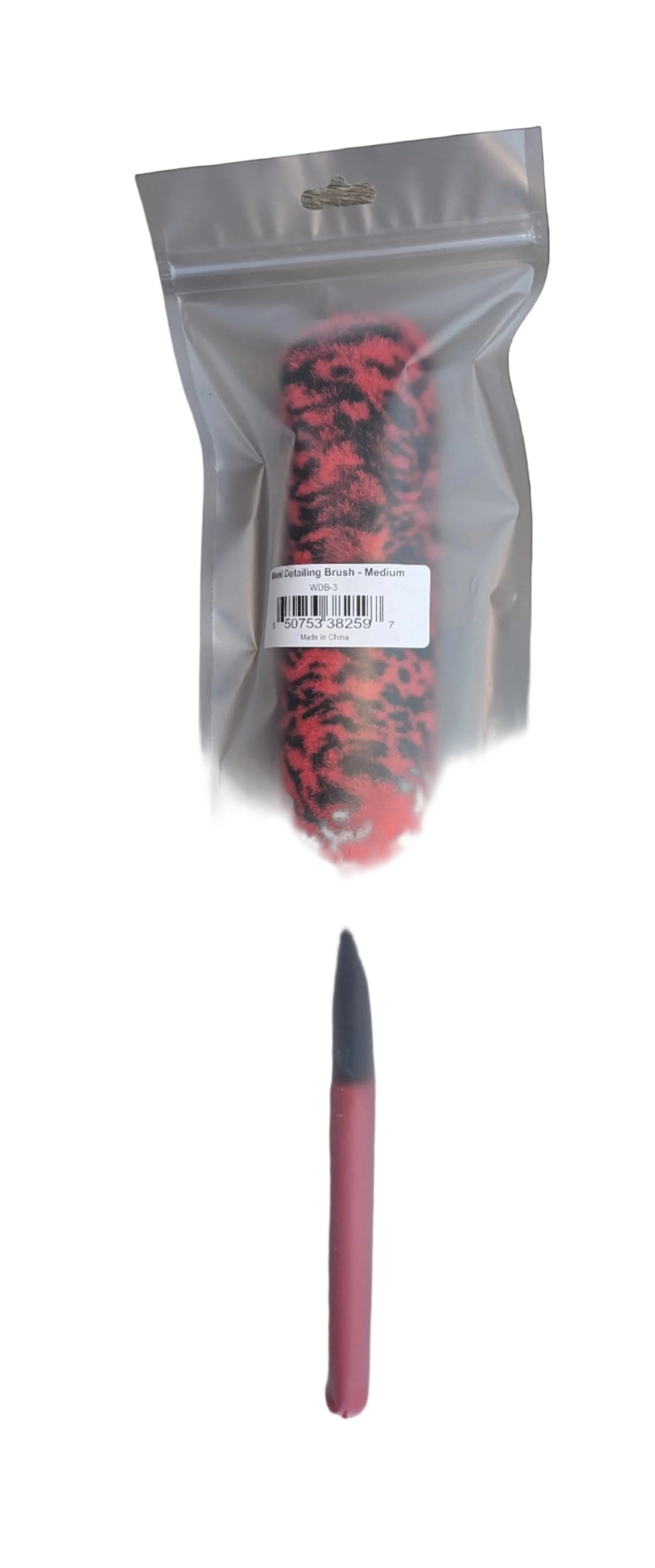 Wheel & Fender Detailing Brush - Small Red & Black