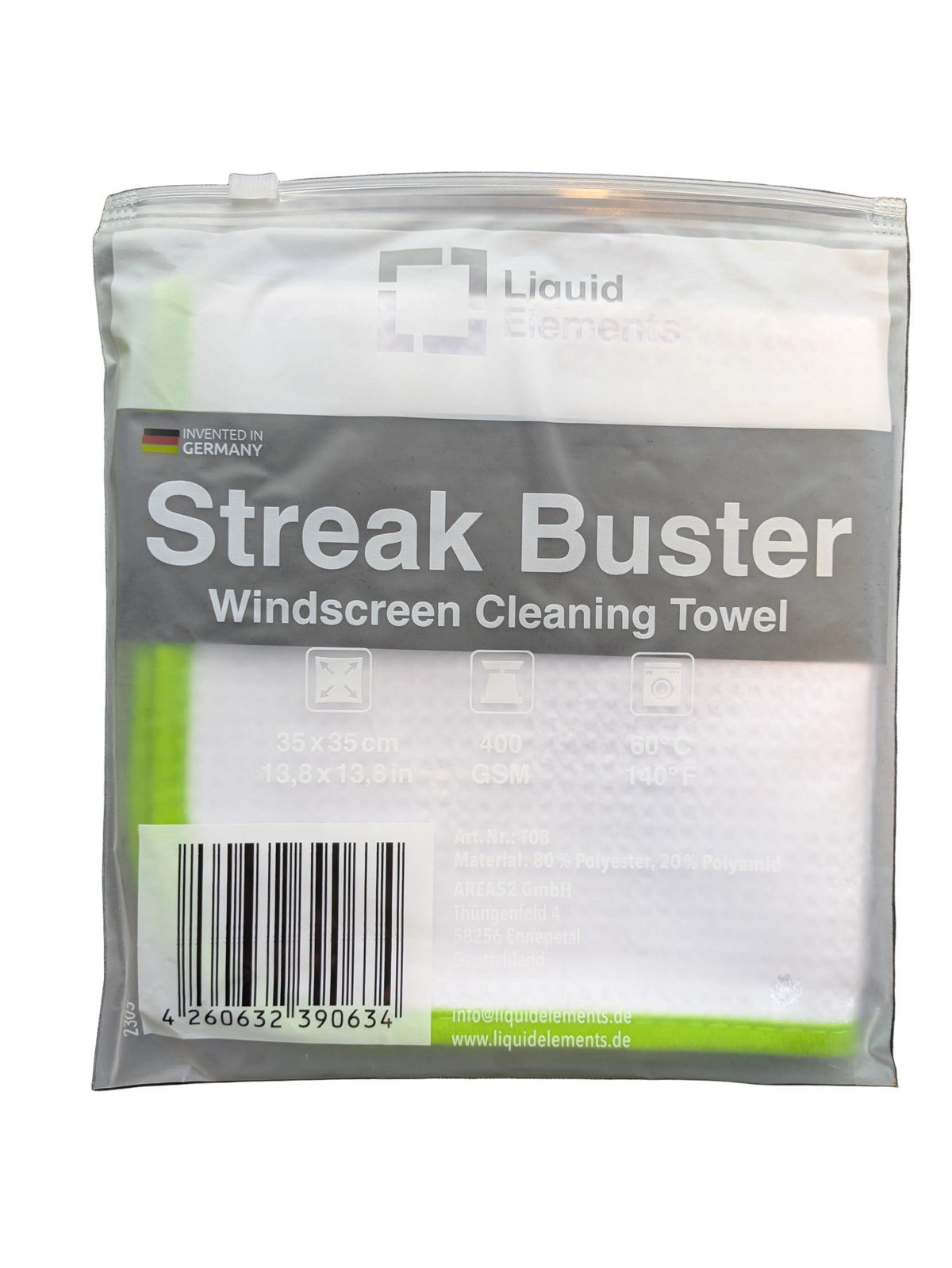 Liquid Elements Streak Buster Glass Towel - Single
