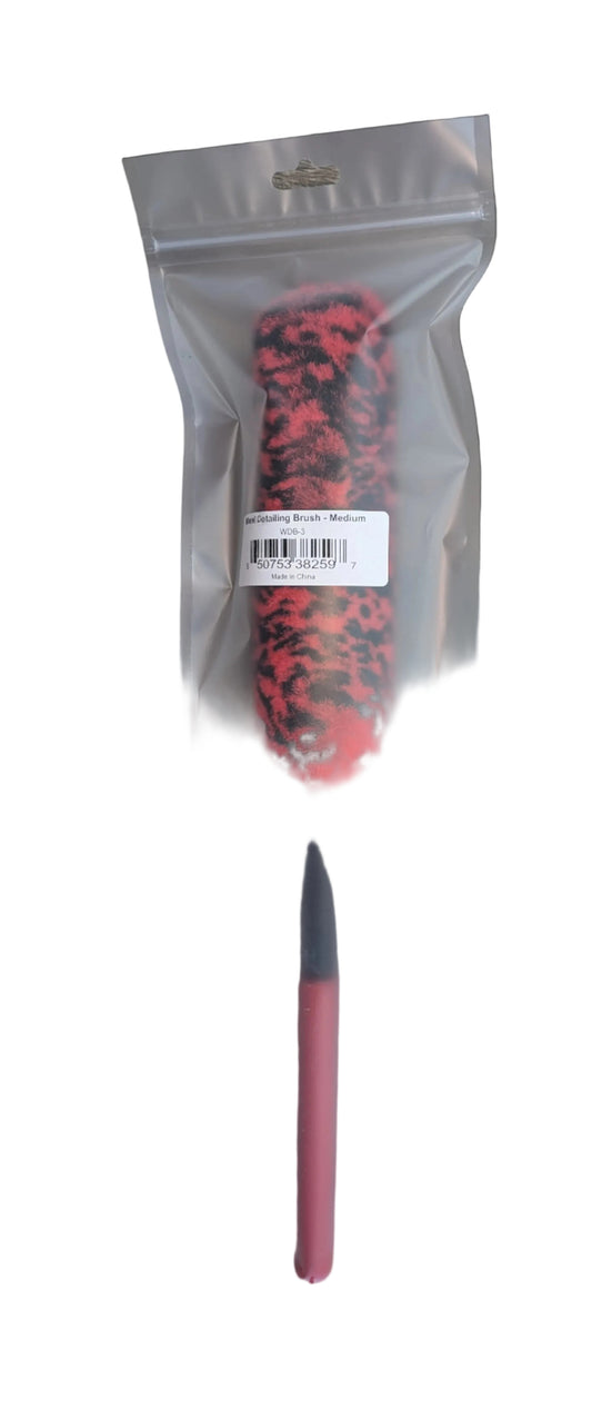 Wheel & Fender Detailing Brush - Small Red & Black
