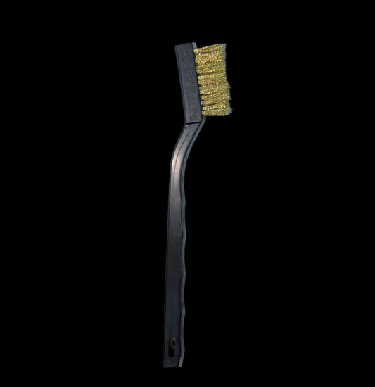 Brass Toothbrush - Plastic Handle w/Grips