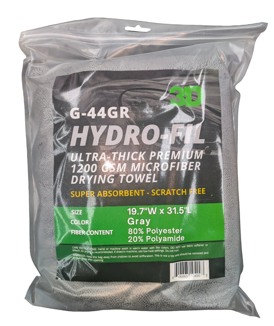 Hydro-Fil MF Drying Towel 1200 GSM Gray